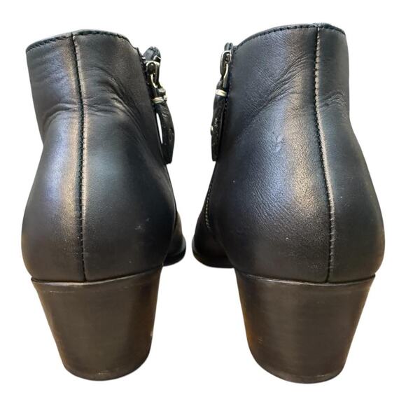 Thursday Boot Co Downtown Black Leather Bootie EUC Women size 8.5 - Picture 5 of 7